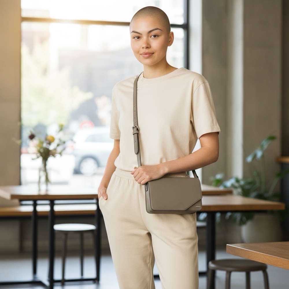 PRICE IS FIRM - DKNY Tan Crossbody Bag with Adjustable Strap - Picture 2 of 7